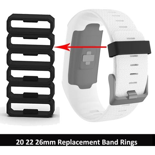 Soft Silicone Watch Strap Band Replacement Keeper Loop Security Holder Retainer Ring for Garmin Fenix 6 6S 6X Pro 5 5X 5S Plus