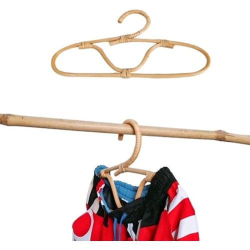 Practical Rattan Wall Hooks Rattan Clothes Hook Retro Clothes Hook Simple Kids Garments Organizer Rack Clothes Hat Hanging
