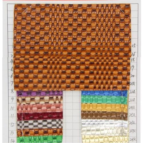 Low-cost factory wholesale / semi-bright face semi PU leather Weave pattern synthetic leather fafbric waterproof