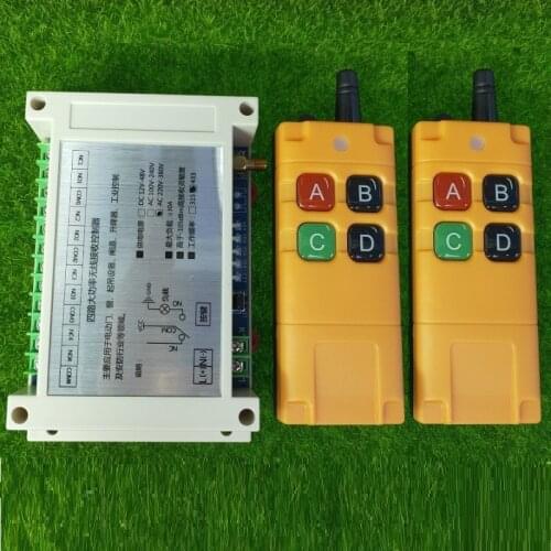 Ndustrial Sector AC110V 220V 240V 380V 20A 4CH RF Wireless Remote Control Switch System 300M-1000M Long Distance Transmitter