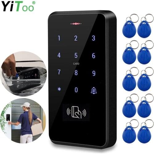 YiToo IP68 Fully Waterproof RFID Access Control Keypad 3000 Users Touch Screen Door Lock Controller with 125KHz Key Card Outdoor