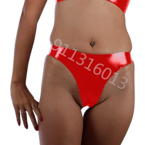 Sexy Latex Rubber G-String Thong Tonga Panties