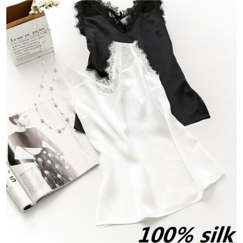 Lace back fashion v neck backless satin blouses shirts for women clothing sexy shirt summer clothes outfit mesh lace tank tops