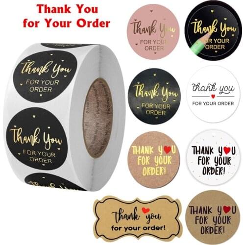 Multiple Thank You for Your Order Stickers Seal Labels 1Inch/25mm Supporting My Business Envelope Supplies Stationery Sticker