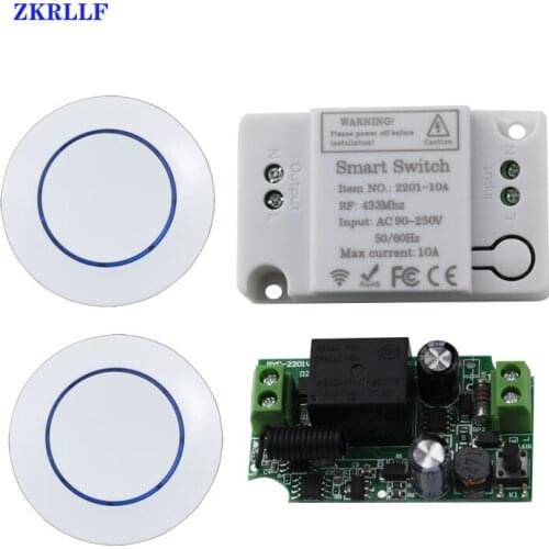 433 Mhz Universal Wireless Remote Control Switch AC 110V 220V 1CH Relay Receiver Module For Led Light Bulb DIY Control