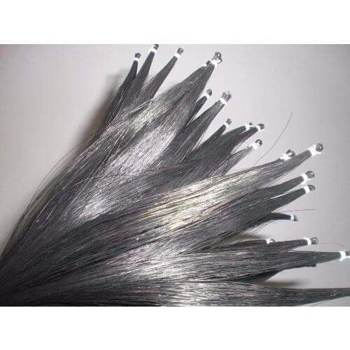4 hanks black bow hair 6 gram in 32 inches black horse tail hair for bow hair