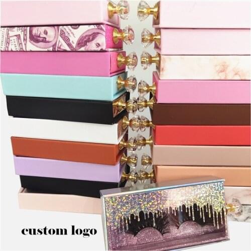 10/30pcs wholesales Crystal handle NEW 10mm-25mm False Eyelashes Packaging Box Lash Boxes Fake 3d Mink Lashes Glitter Case empty