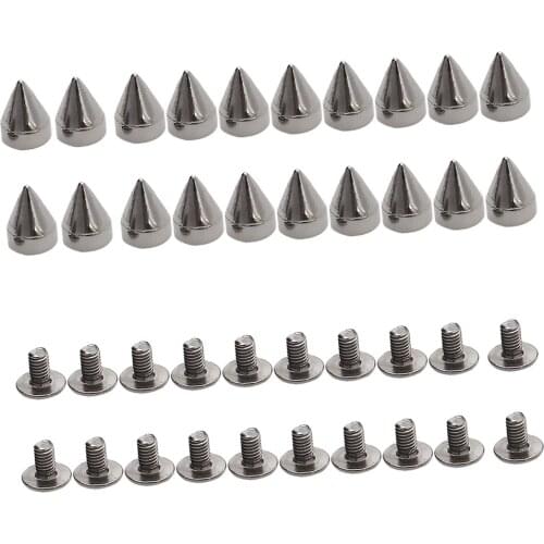 20pcs Cone Rivet Nail for Customization Clothing Punk Style Shoe