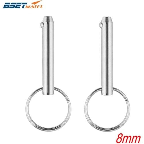 2X 8mm BSET MATEL Marine Grade Quick Release Ball Pin for Boat Bimini Top Deck Hinge Marine Stainless Steel 316 Boat Accessories