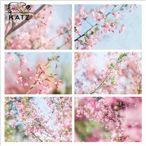 5D Handmade Diamond Painting Pink Cherry Blossom Picture Diamond Mosaic Flower Diamond Embroidery Home Cross Stitch Decoration