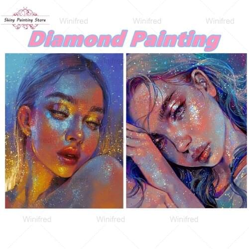 DIY 5D Diamond Painting Fantasy Girl Portrait Full Square/Round Diamond Embroidery Woman Beauty Diamond Mosaic Handicraft Decor