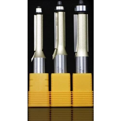 Arden router bit 1/4" & 1/2" Shank Straight Flush Trim Bits with Bearing Carbide Milling Cutter Wood Trimmer Tools Inch Size