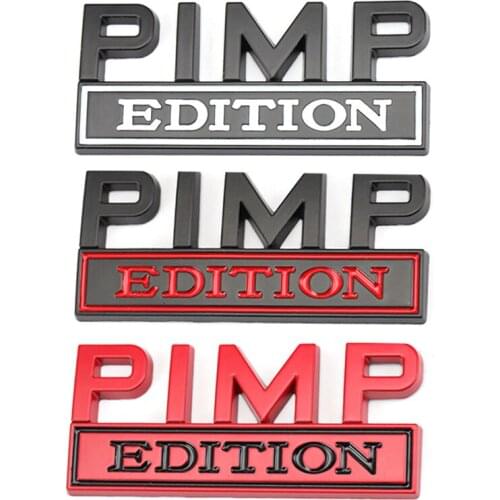 PIMP Edition Emblem Metal Car Sticker for Jeep Compass Patriot Renegade Ford F150 F250 Chevrolet RAM GMC Hummer Grille Sticker