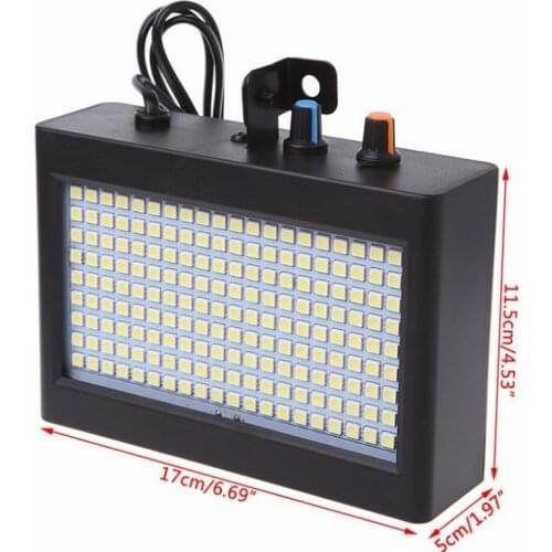 Free Shipping LED 180 Strobe Light With White And RGB Color For Disco Dj Pub Wedding Party Stage LED Flash Light Sound Control