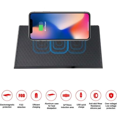 Aotsr QI Wireless Car Charger For Jaguar XE/XF/XFL/FPACE 2017 Intelligent Infrared Fast Wireless Sensitive Charging Phone Holder