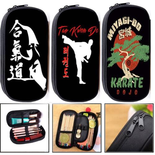 Cool Martial Art Judo / Taekwondo / Karate / Cosmetic Cases Pencil Holder Children School Supplies Case Kids Aikido Make Up Bag