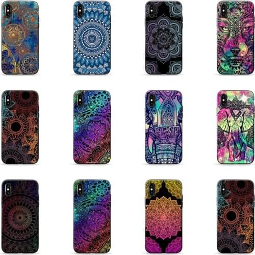 Mandalas Pattern Phone Case for iPhone 7 8 11 12 Pro X XS Max XR Samsung A S 10 20 30 50 70 Plus pro funda