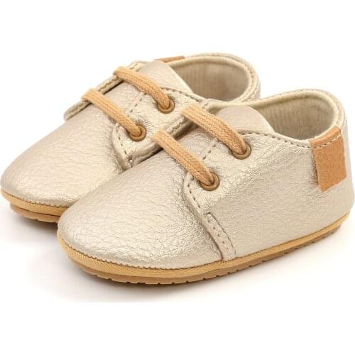 Baby Shoes Retro Leather Boy Girl Shoes Multicolor Toddler Rubber Sole Anti-slip First Walkers Infant Newborn Moccasins