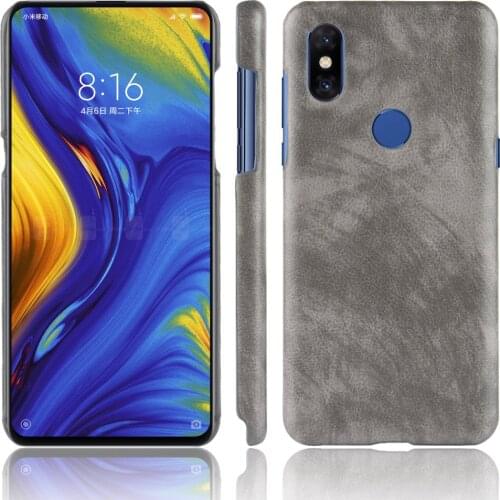 For Xiaomi Mi Mix 3 Case Xiaomi Mi Mix3 Retro PU Leather Litchi pattern Skin PC Hard Cover For Xiaomi Mi Mix 3 Phone Bag Case
