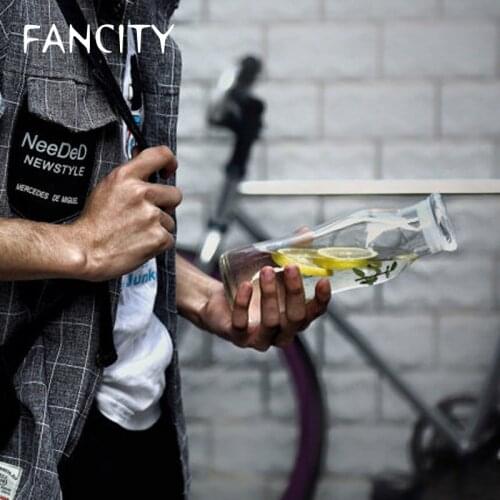 FANCITY Large-capacity glass portable handy cup of tea water cup juice cup lemon cup flower tea cup with lid