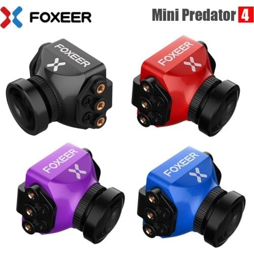 Foxeer Mini Predator 4 FPV Camera Racing Drone Mini Camera16:9/4:3 PAL/NTSC switchable Super WDR OSD 4ms Latency VS PredatorV3