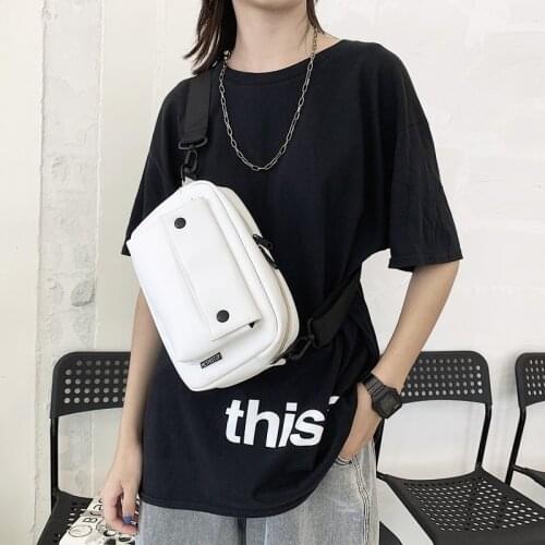 Leather Bag Men Sports Chest Bag Solid Color Adjustable Shoulder Strap Unisex Travel Messenger Bags Casual Men Crossbody Pouch