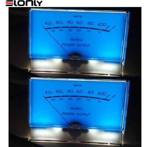 2pcs TN-105 Classic McIntosh Lake Water Blue VU Meters DB Tube Amplifier Power Discharge Flat Front Stage Audio Power Backlight