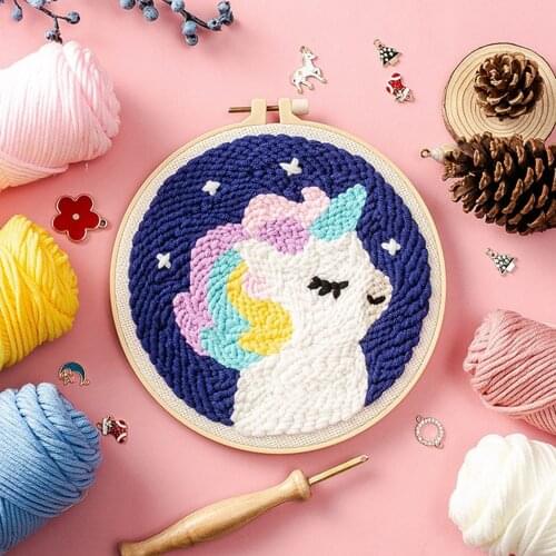 Unicorn DIY Embroidery Kits For Beginners 2020 New Wool Embroidery Kits For Kids Cross Stitch Kits Embroidery Needlework Sets