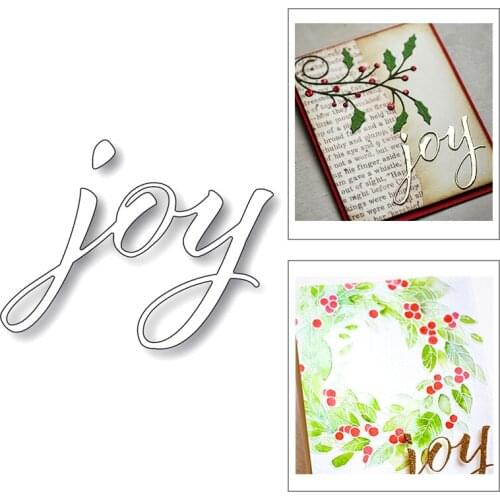 2020 New English Letter Sentiment Words Joy Alphabet Metal Cutting Dies For DIY Making Greeting Card Paper Scrapbooking No Stamp