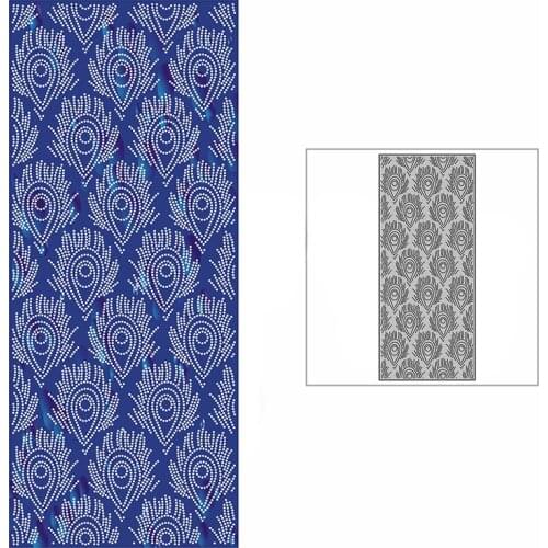 New Slim Spotted Feather Background Plate Craft Embossing Mold 2021 Metal Cutting Dies for DIY Scrapbooking Album Card Making