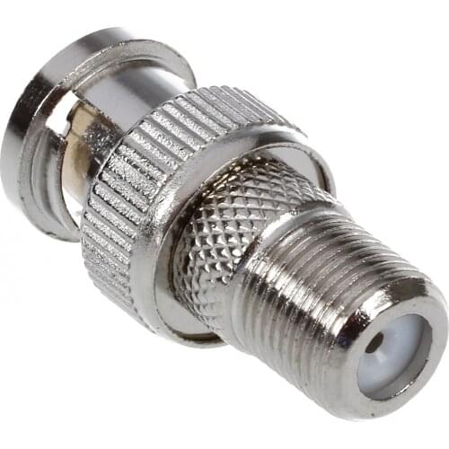 Wholesales BNC Male Plug to F Type Female Jack TV Adapter RF Coax Connector 2 Pcs