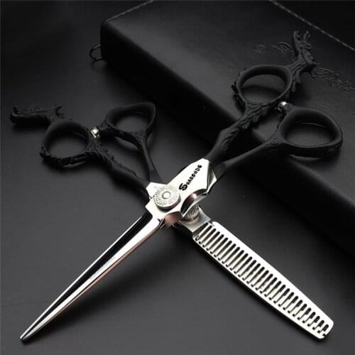 Hairdressing Scissors Sets of Flat Scissors Teeth Scissors Thinning Hair Salon Children Home Hairdressing Tool Set