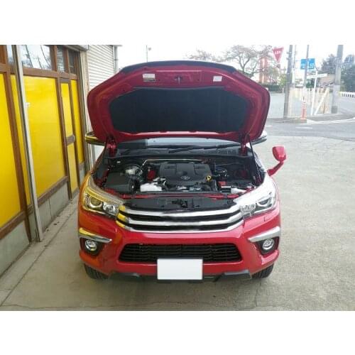 For 2015-Toyota Hilux GUN125 Front Hood Bonnet Modify Gas Struts Carbon Fiber Spring Damper Lift Support Absorber