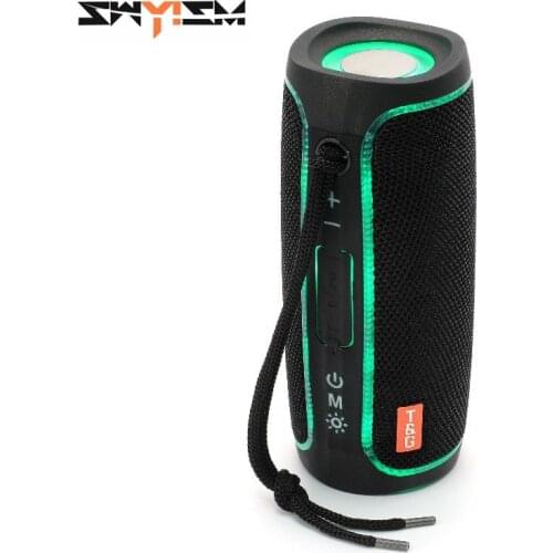 Portable LED Light Bluetooth Speaker TWS Soundbar Wireless Car HiFi Sound System Subwoofer for Computer Speakers caixa de som FM