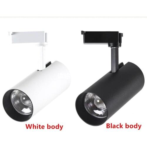 6pcs COB 15W 20W 30W LED Track Light Fixture Ceiling Lamp Adjustable Rail Spotlights Shop Showroom Clothing Store Lighting