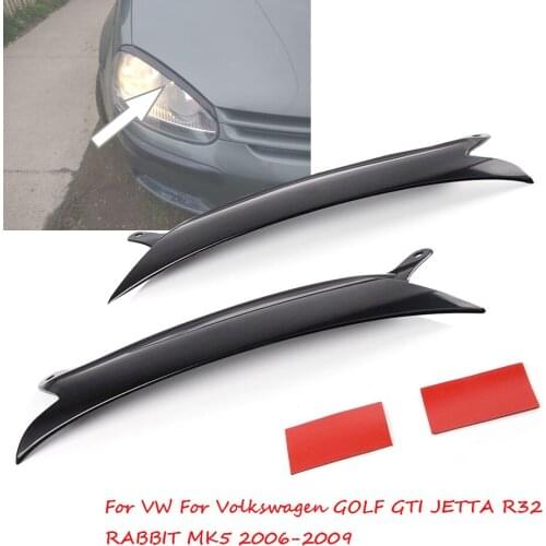 1 Pair Headlight Cover Eyelids For V*W For Volkswagen GOLF G*TI JE*TTA R32 RABBIT MK5 2006-2009 Headlights Eyebrow Eyelids