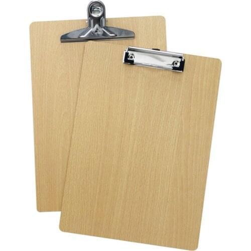 Retro Wooden Clipboard A4 Writing Sheet Pad Note Clip Board Folders Clips Files Folder Board Stationery School Office Supplies