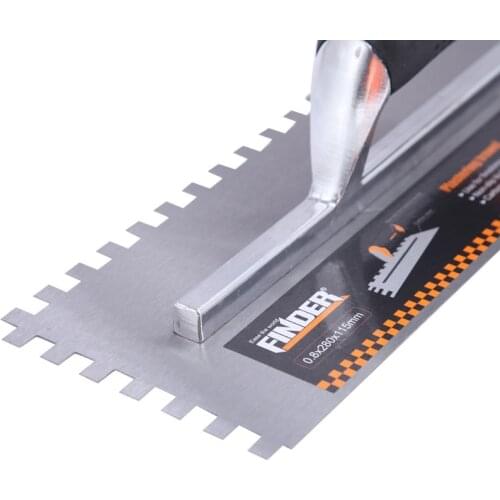 203F High-carbon Steel Flat-edged Trowel, Wall, Floor, Plastering, Troweling, Home Improvement, Toothed Trowel