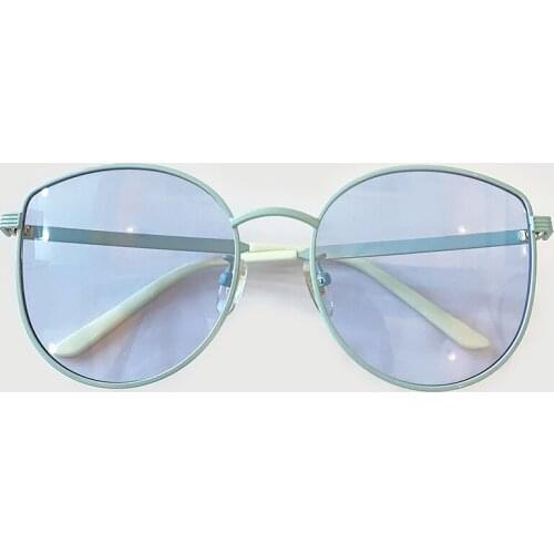 Alloy Frame Fashion Cat Eye Sunglasses Women With Box Vintage Brand Big Sun Glasses UV400