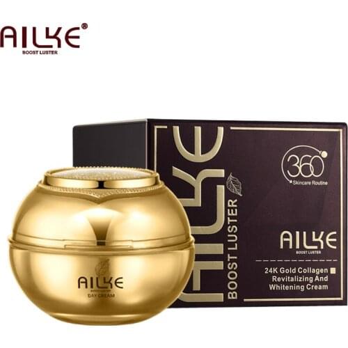 AILKE face skin care whitener collagen Cosmetics anti dark wrinkle moisturizer cream women whitening night facial Oil control