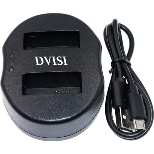 DVISI 1Pc LP-E12 Dual USB Charger 2 Channel for LPE12 E12 for Canon EOS M2 M 100D Kiss X7 Rebel SL1 EOS M10 DSLR Digital Camera