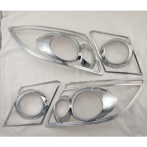 High quality plating taillight cover headlight protection sequins rear light box For Honda Fit Aria City 2003 2006 2007 2012