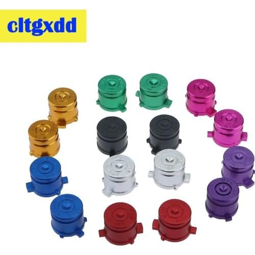 Cltgxdd 4pcs Aluminum Metal Buttons Caps Replacement For Sony Playstation Dualshock 3 4 PS3 PS4 Gamepad Controller Button