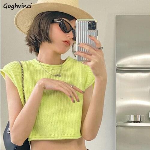 Sweater Vest Women Sleeveless Sexy Ladies Casual Solid Elegant Loose All-match Simple Harajuku Fashion Korean Style Preppy Ins