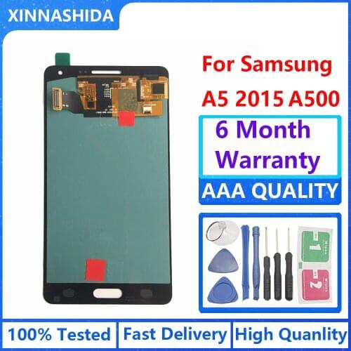 AMOLED LCD For SAMSUNG Galaxy A5 2015 A500FU A500 A500F A500M Display Touch Screen Replacement Digitizer