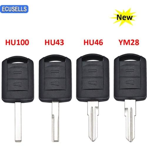 2 Button Remote Key Shell Case Car Key Housing For Opel Vauxhall Agila Meriva Combo Van Corsa HU46 HU100 YM28 HU43 Uncut Blade