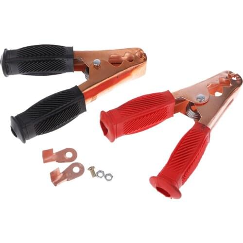 2x Car Battery Charger Clamp Alligator Clip For Jump Starter