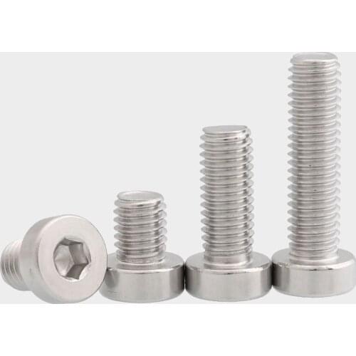 20pcs 8#-32 304 stainless steel Allen thin head screws hex socket short headed screw mechanical bolts fasten bolt