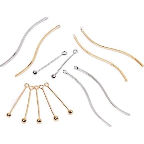 10pcs Gold Color Jewelry Findings S Shape DIY Earrings Making Accessories Handmade Stud/Clip Earring Connectors Wholesale