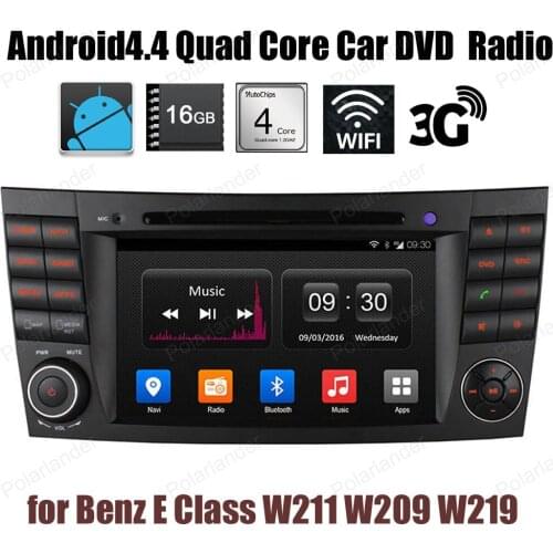Android4.4 7 inch Car DVD for Benz E Class W211 W209 W219 FM AM radio stereo Support BT GPS 3G WiFi DAB+ TPMS Quad Core